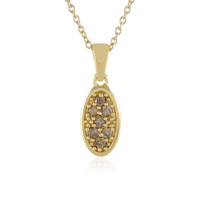 Collar en plata con Diamante chocolate I2