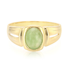 Anillo de hombre en plata con Crisoprasa imperial