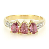 Anillo en oro con Zafiro Padparascha no calentado (AMAYANI)