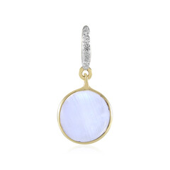 Colgante en oro con Piedra de Luna arcoíris