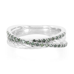 Anillo en plata con Diamante verde