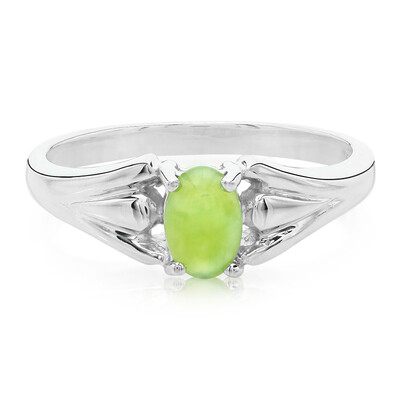 Anillo en plata con Crisoprasa imperial