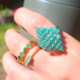 Anillo en plata con Esmeralda de Brasil