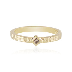 Anillo en plata con Diamante chocolate I2