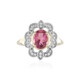 Anillo en oro con Turmalina rosa de Brasil