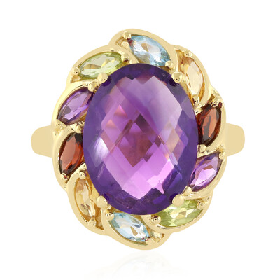 Anillo en plata con Amatista de Zambia