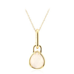 Collar en plata con Piedra de Luna arcoíris