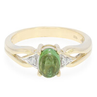 Anillo en oro con Turmalina Paraíba de Brasil