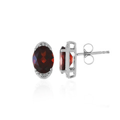 Pendientes en plata con Granate de Mozambique