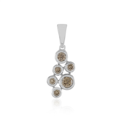 Colgante en oro con Diamante champán VS1