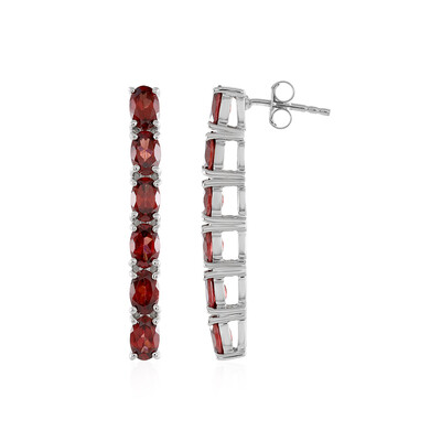 Pendientes en plata con Granate de Mozambique