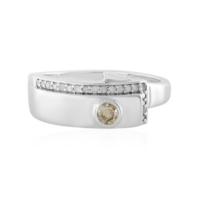 Anillo en plata con Diamante champán I4