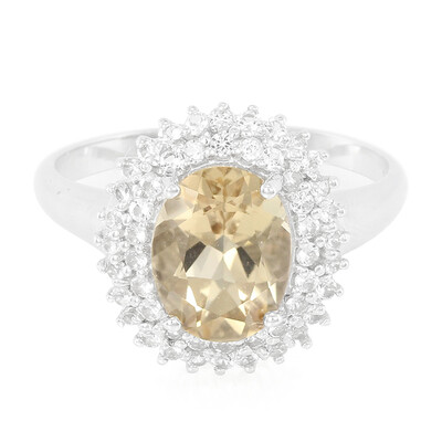 Anillo en plata con Cuarzo champán