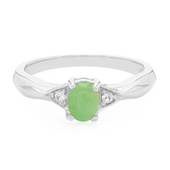 Anillo en plata con Crisoprasa imperial