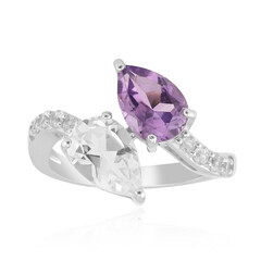 Anillo en plata con Topacio blanco