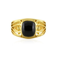 Anillo de hombre en plata con Espinela negra