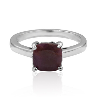 Anillo en plata con Rubí