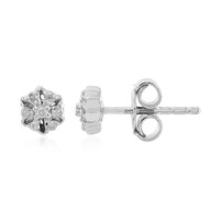 Pendientes en plata con Diamante I2 (I)