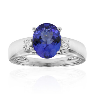 Anillo en platino con Tanzanita AAA