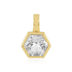 Colgante en plata con Topacio blanco