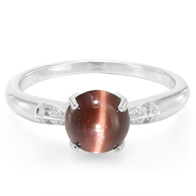 Anillo en plata con Escapolita ojo de gato