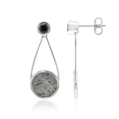 Pendientes en plata con Meteorito Aletai