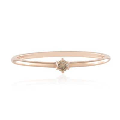 Anillo en oro con Diamante champán SI1