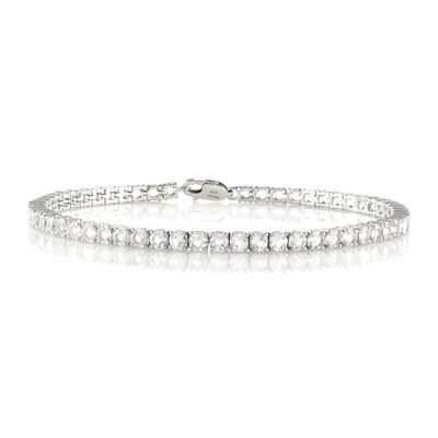 Brazalete en plata con Topacio blanco