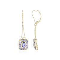 Pendientes en oro con Tanzanita (KM by Juwelo)