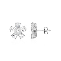 Pendientes en plata con Topacio blanco