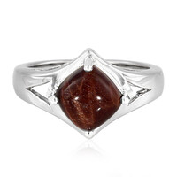 Anillo en plata con Ojo de tigre rojo