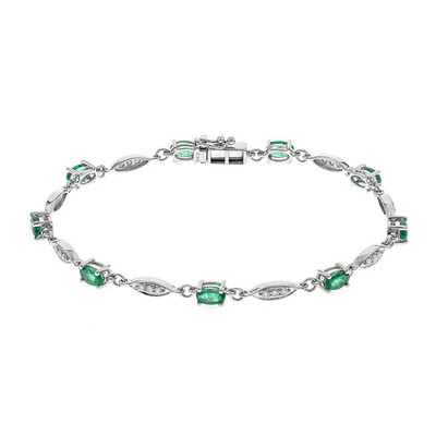 Brazalete en oro con Esmeralda de Zambia AAA (CIRARI)