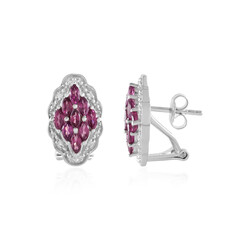 Pendientes en plata con Rodolita