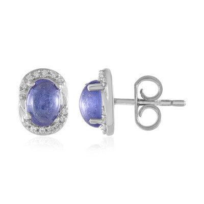Pendientes en plata con Tanzanita