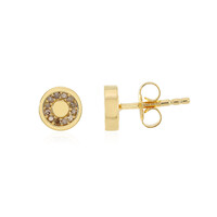 Pendientes en plata con Diamante chocolate I3