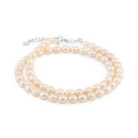 Brazalete en plata con Perla durazno Freshwater (TPC)