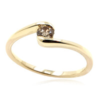 Anillo en oro con Diamante champán Argyle SI2