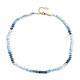 Collar en plata con Aguamarina Santa María (Adela Silber)