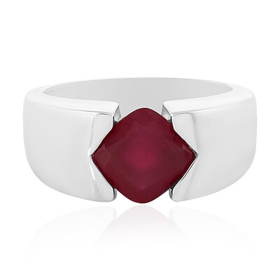 Anillo en plata con Rubí de Madagascar