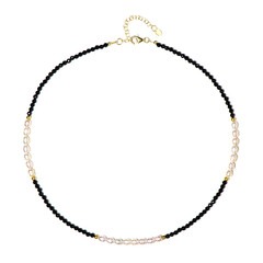 Collar en plata con Espinela negra (Riya)