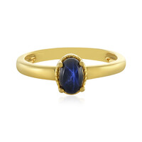 Anillo en plata con Zafiro estrella azul