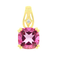 Colgante en plata con Topacio rosa