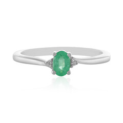 Anillo en plata con Esmeralda de Etiopía