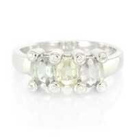 Anillo en plata con Turmalina cuprífera