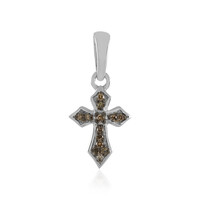 Colgante en plata con Diamante champán I2