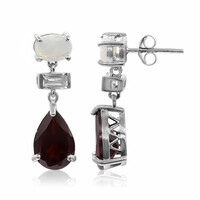 Pendientes en plata con Granate