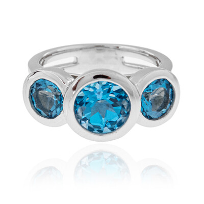 Anillo en plata con Topacio de Marambaia