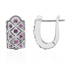 Pendientes en plata con Zafiro rosado (Remy Rotenier)