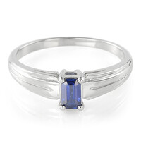 Anillo en plata con Zafiro de Birmania
