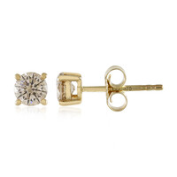 Pendientes en oro con Diamante chocolate I1